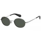 Ochelari de soare Polaroid Unisex Ovali PLD 6066/S 79D M9 SILVER BLACK
