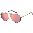 Ochelari de soare Polaroid Unisex Aviator PLD 6092/S YEP OZ LIGHT GOLD RED