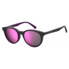 Ochelari de soare Polaroid Copii Rotunzi PLD 8044/CS 5F3 AI MATT BLACK VIOLET